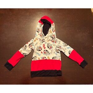 Disney Pals Mickey Mouse Goofy Pluto red black Color block bamboo hoodie